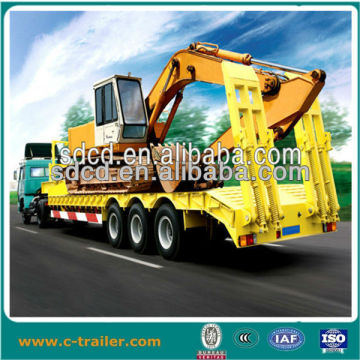 gooseneck low bed 3axles low deck semi-trailer for sale