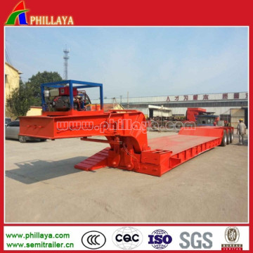 Detachable Neck Lowbed Front Loader Truck Crane Trailer