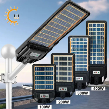 All-In-One Solar LED Street Light with PIR Sensor for Energy Saving (100W-400W)