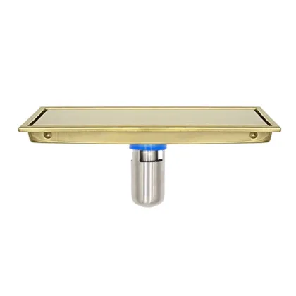 30cm Rectangular gold floor drain
