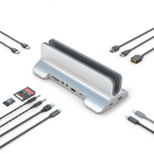 12 Port USB C Hub mit 3,5 mm Buchse