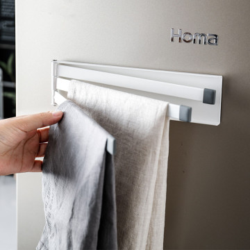 Matte White Magnetic Multi-layer Kitchen Refrigerator Towel Rack