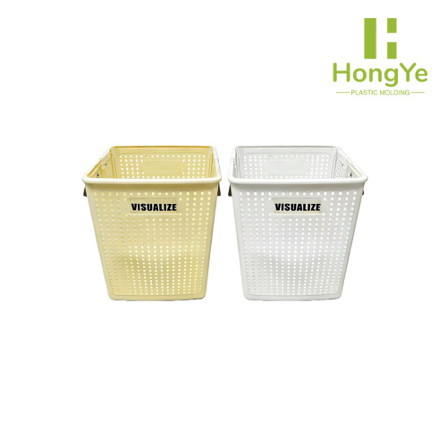 হলুদ এবং সাদা দুটি ভাঁজ ঝুড়ি