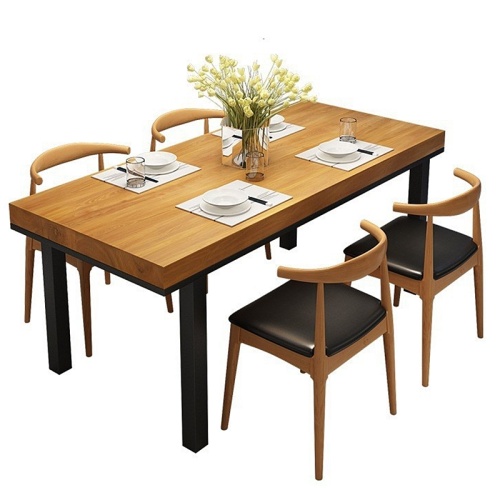 Table à manger moderne en bois massif pour la maison