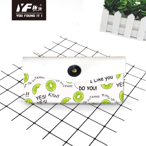 Casa lápis de couro PU de padrões de frutas fofos personalizados e bolsa multifuncional