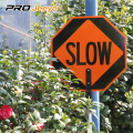 Engineer grade reflective aluminum slow sign