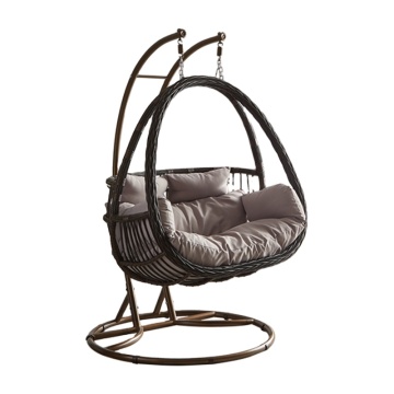 Modern Outdoor Double Hanging Chair for Balcony or Courtyard