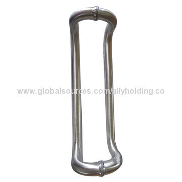 SS304 glass door pull handle, satin and mirror finish