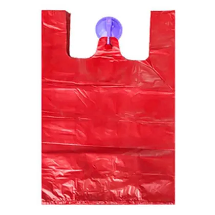 Custom Vest T Shirt White Plastic Bag
