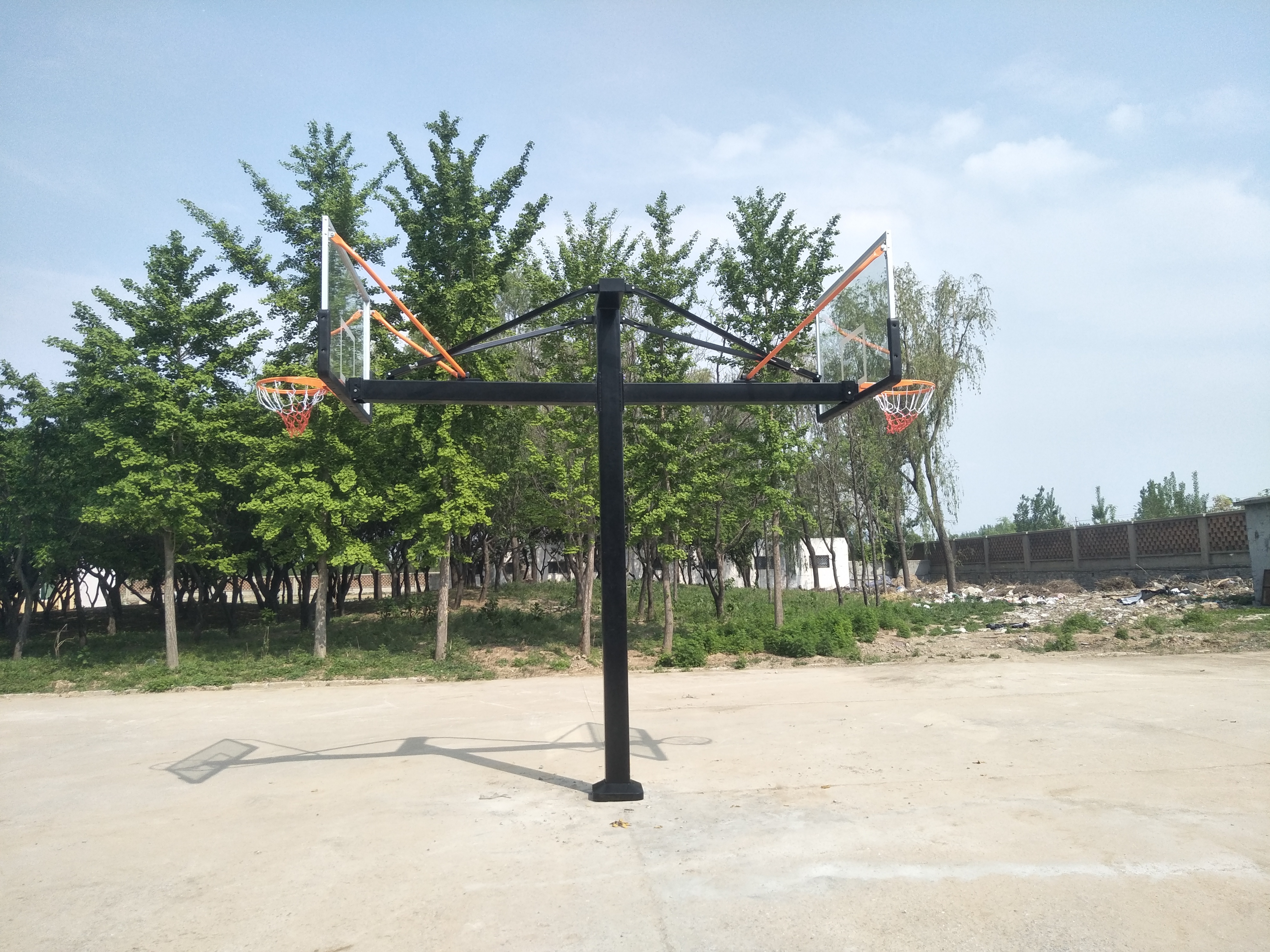 Standard Fixed Basketball Stand with Underground Square Tube