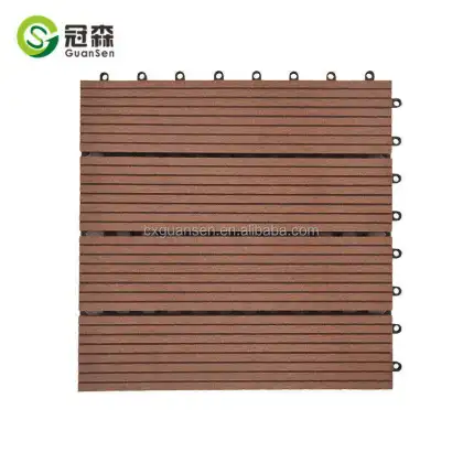 Wood and Cork Laminated Deck Covering Engineering - Wood Plastic Composite WPC Floor