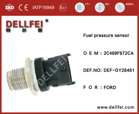 Brand New Diesel Fuel Common Rail Pressure Sensor 2C469F972CA for FORD