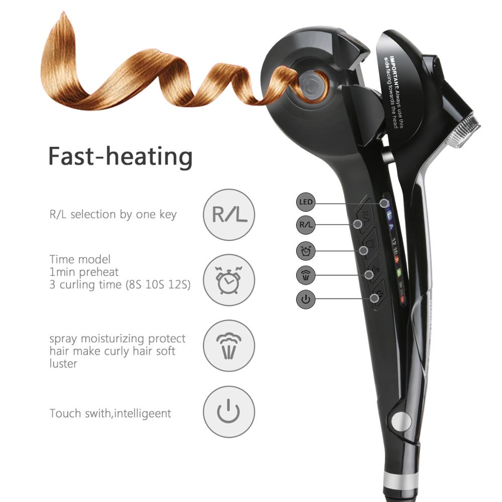 Hair Curler, iFanze® Professional Automatic Hair Curler Steam Ceramic Curl Machine Hair Curling Iron Automatic Perm Splint Ceram