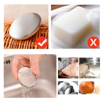 Stainless Steel Hand Odor Remover Bar Soap