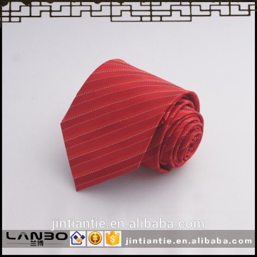 Fashional striped hot selling red silk necktie