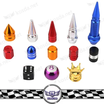 Auto parts red car valve stem caps , valve protection caps