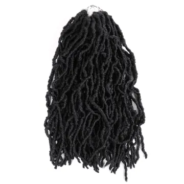 Free Sample Colored Heat Resistant High Quality Beauty Fashion Twist Natural Extensions Nu Curly Hair Locs Crochet Hair