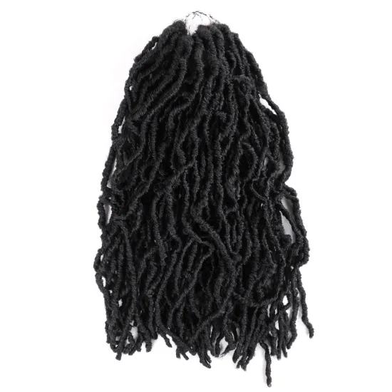 Free Sample Colored Heat Resistant High Quality Beauty Fashion Twist Natural Extensions Nu Curly Hair Locs Crochet Hair
