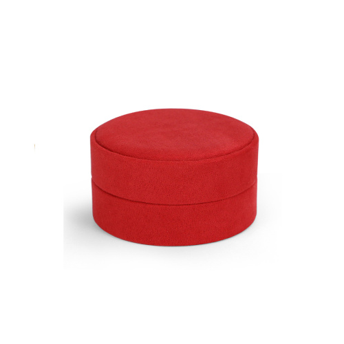 Colorful Round Shape Velvet Material Jewelry Boxes