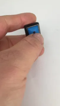 Square 12mm Plastic Material Pushbutton Switch With Dot LED ( Momentary ,SPST ,Normally Open)