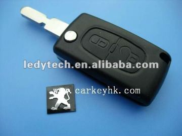 Top quality Peugeot 406 2 buttons flip remote key 435 MHz