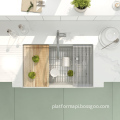 ODM Wholesale Handcrafted Rectangular Concrete Kitchen Sink: Front Workstation, Concrete Sink, Black Farm Apron Style