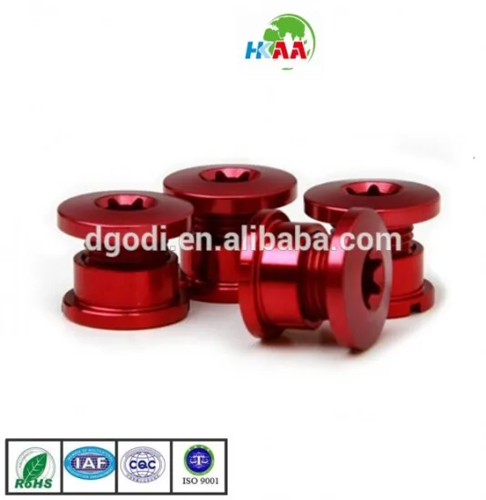 Titanium 6al4v gr5 bicycle chain ring bolt and nut