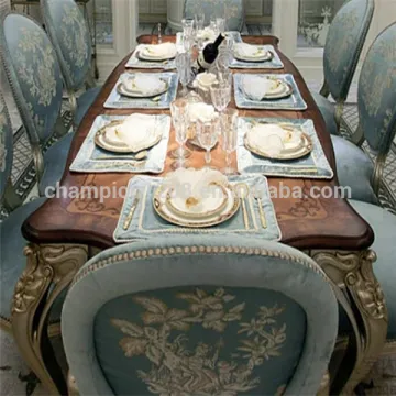 European style elegant dinning table with chairs, dinning room furniture sets