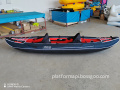 4m Length Inflatable Kayak for Fishing with Nylon Cover and Fabric PVC Bottom