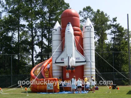 Inflatable rocket slide/ inflatable rocket dry slide