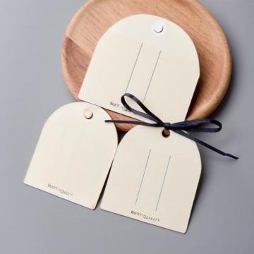 Tarjetas de papel de textura de logotipo personalizadas para embalaje de joyería