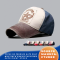 Topi Baseball Cetak Bintang Vintage yang Dicuci