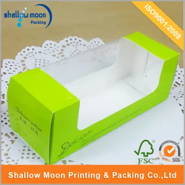 pvc windown cake packaging paper box