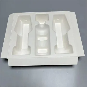 Custom eco friendly fiber molded wine packaging insert