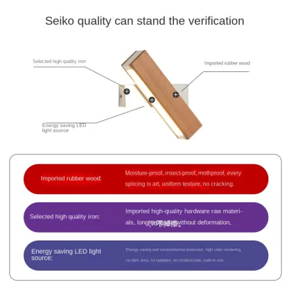 Nordic Simple Rotatable LED Log Wall Lamp