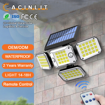 Custom Stand Alone Solar-Powered LED Fence Lights for Outdoor Garden Decor