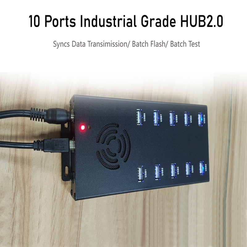 Chargeur USB 2.0 à 10 ports externe 12V120W