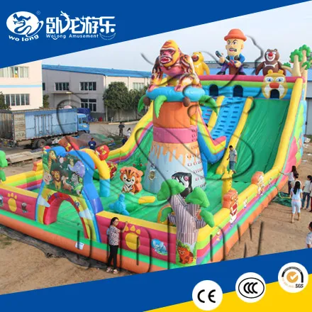 newest style custom inflatable slide combo, hunter slide for sale