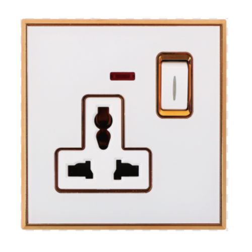 PM Series 1 Gang 13a Switched Multi Socket