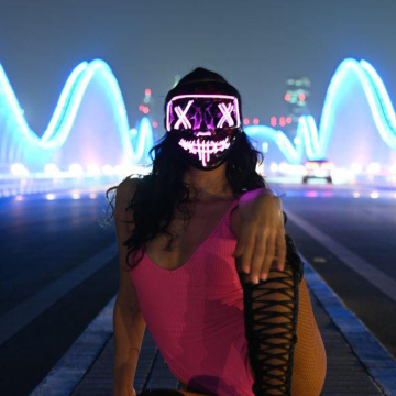 Light Up EL Wire Mask for Costume Party