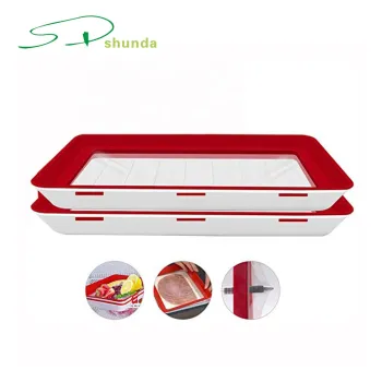 Stackable Food Plastic Wrap for Dishwasher, Microwave, Freezer Safety and Vacuum Preservation