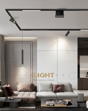 Commercial 48V LED Magnetic Track Lights: Recessed & Surface Mounted 3000K-6000K Chandeliers