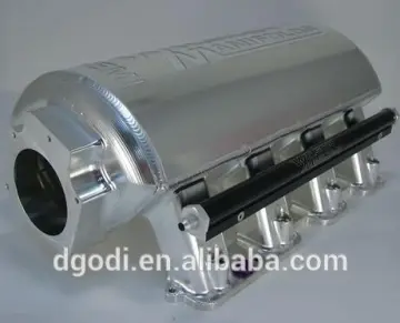 customly made aluminium gm intake manifold and aluminum ferrule for turbo rech racing car