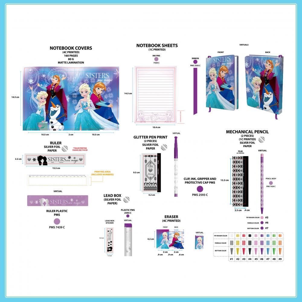 Disney Frozen Eight Pack Diary Set