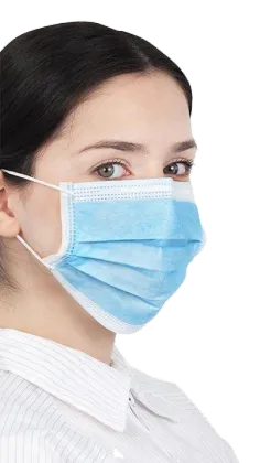 medical diaposable blue face masks