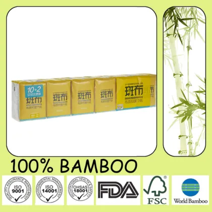 3ply Bamboo Pocket Tissue With Natural Brown Color