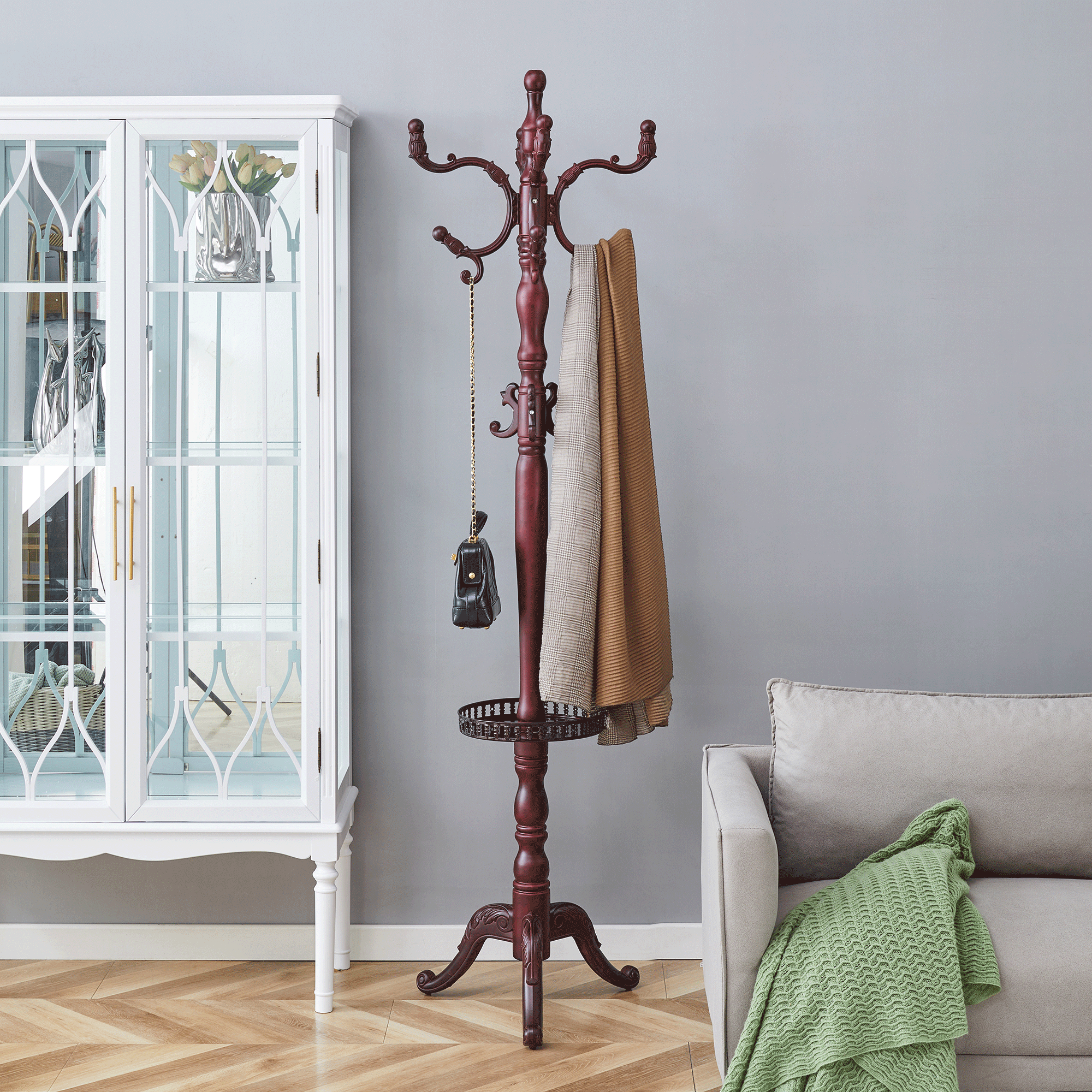 Vintage Wooden Hanger Stand