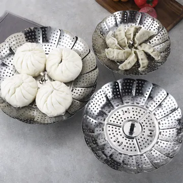Stainless Steel Steaming Tray for Dimsum, Vegetables, and Dumplings - Latest Kitchen Accessory