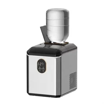 Stainless Steel Household Mini Ice Cube Maker - 24 Cube Countertop Ice Maker Machine