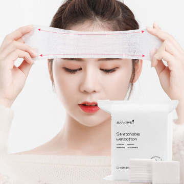 OEM Bangwei Private Label Elastic Wet Cotton Pads for DIY Masks and Makeup Removal